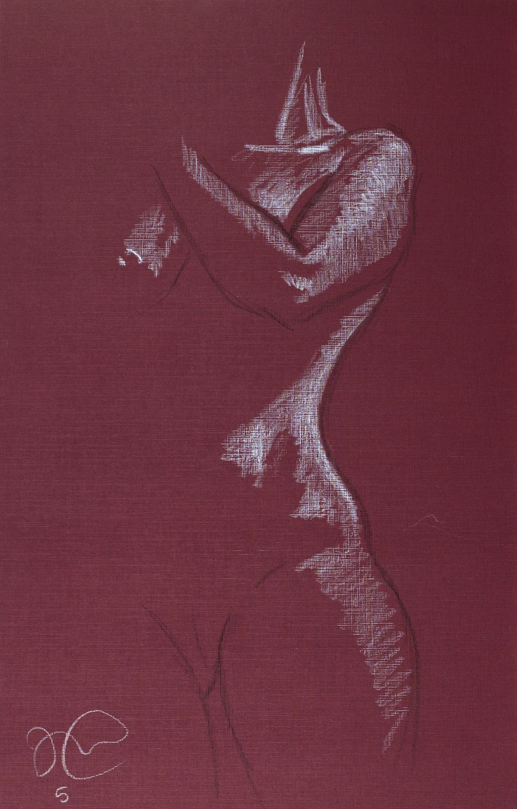 Standing figure, side view by Riley Adamson