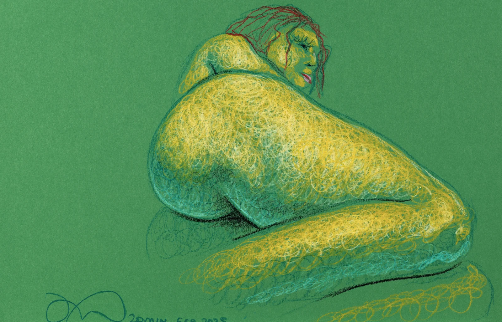 Lying-side figure, side view by Riley Adamson