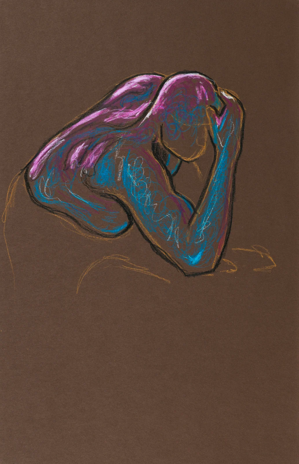 Lying-side figure, from-above view by Riley Adamson