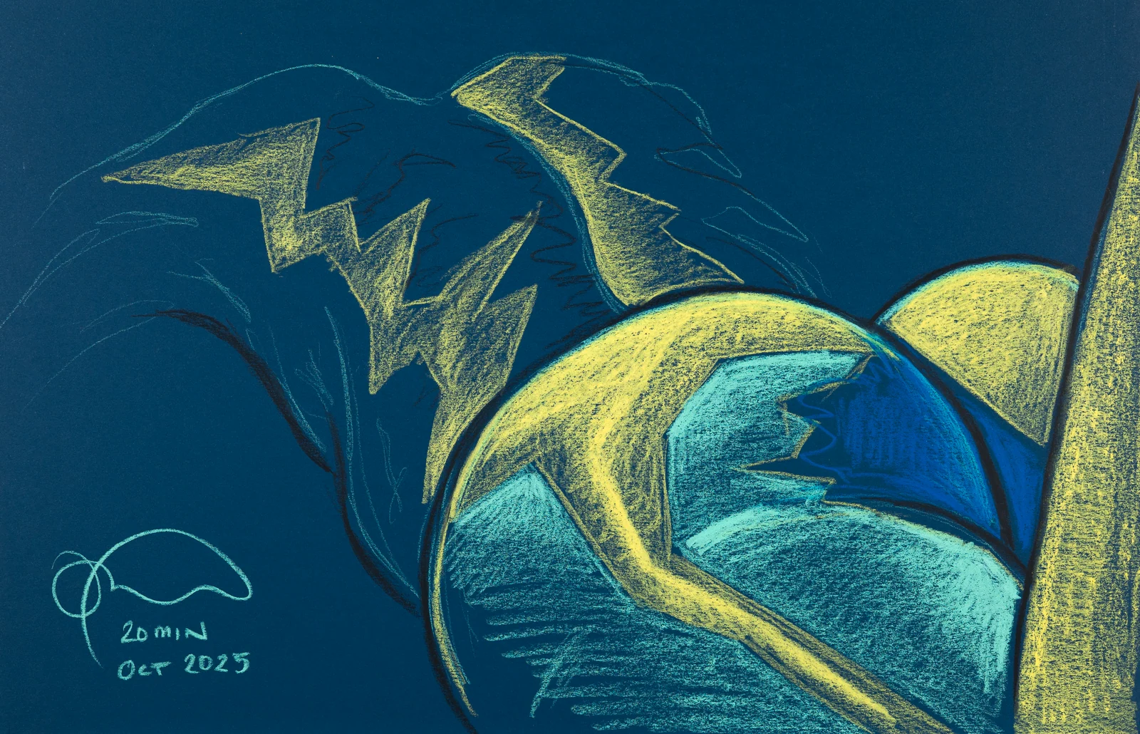 Figure drawing, from-below view by Riley Adamson