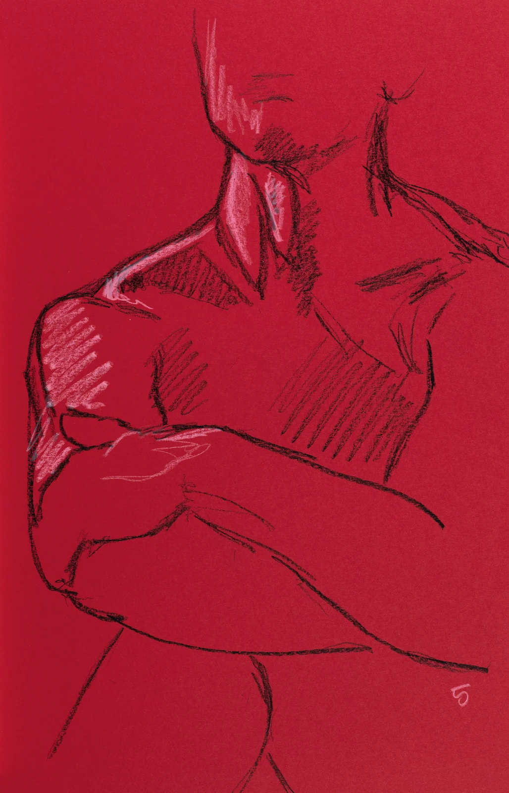 Seated figure, front view by Riley Adamson