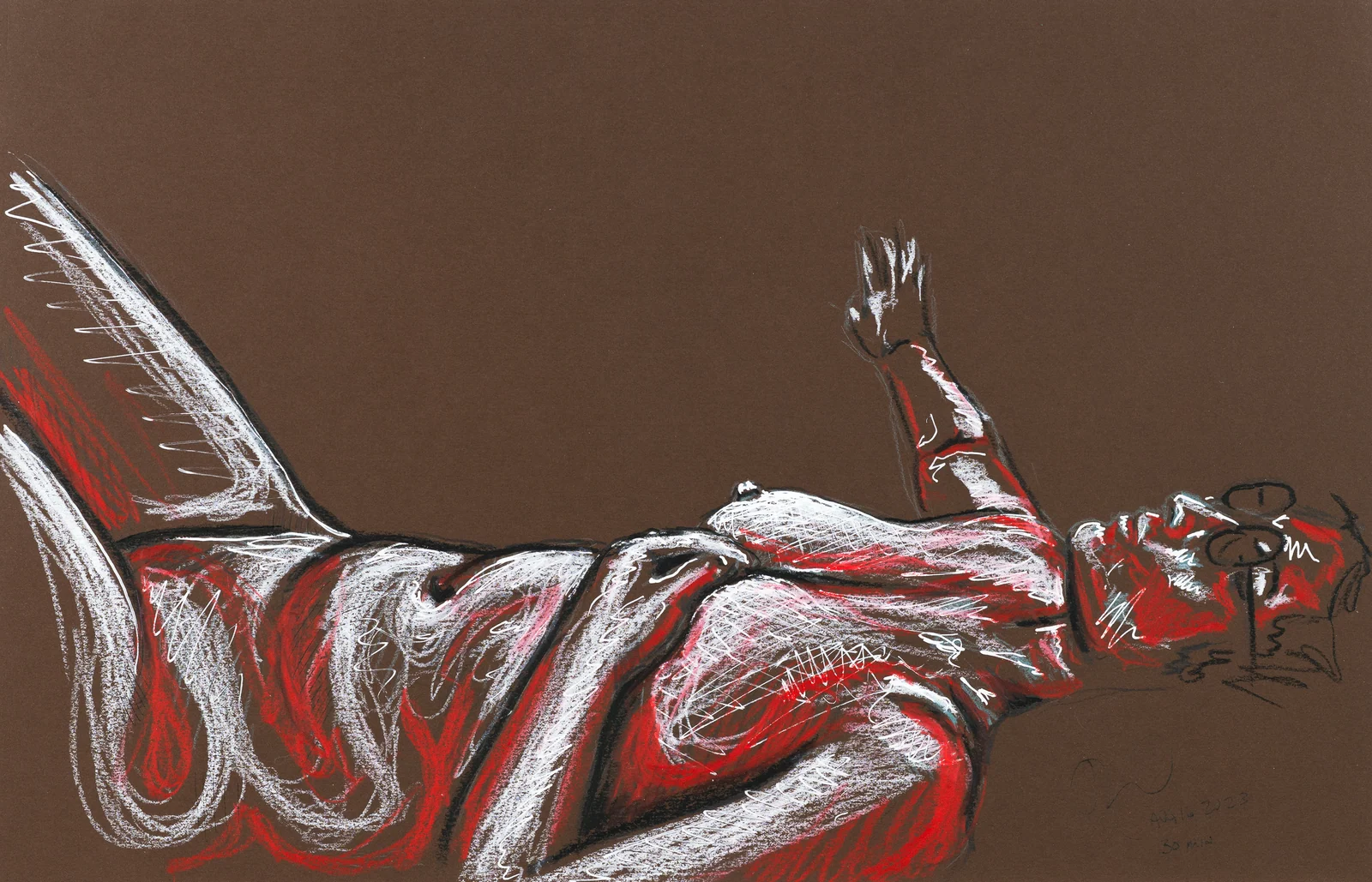 Lying-supine figure, side view by Riley Adamson