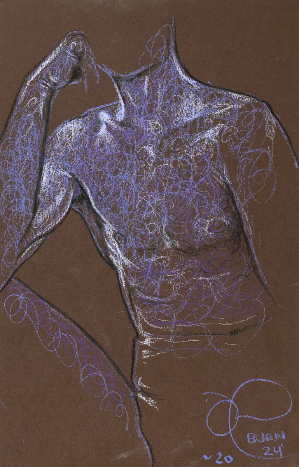 Seated figure, front view by Riley Adamson