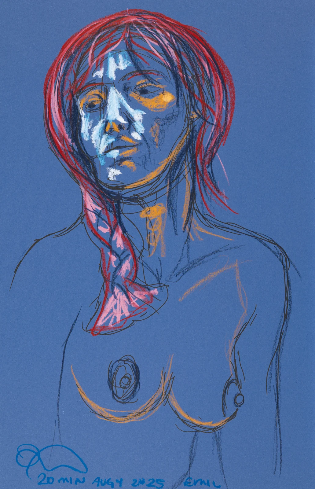 Figure drawing, front view by Riley Adamson