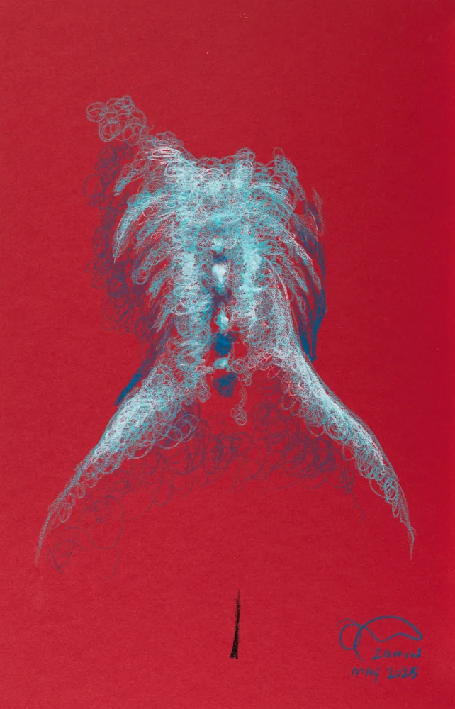 Seated figure, back view by Riley Adamson