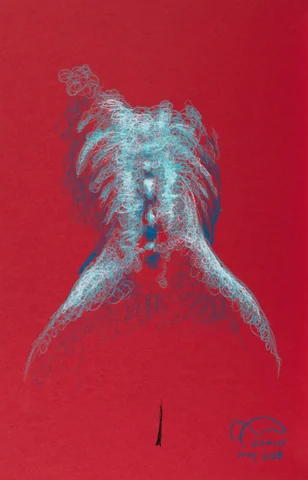 Seated figure, back view by Riley Adamson