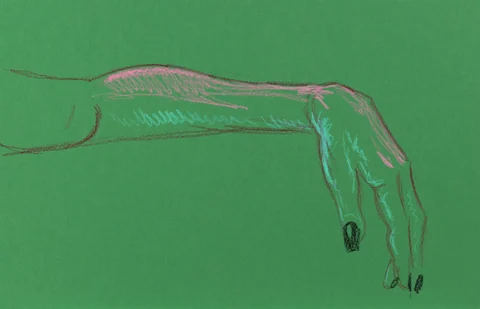 Seated figure, front view by Riley Adamson