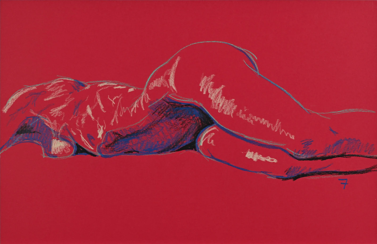 Lying-prone figure, back view by Riley Adamson