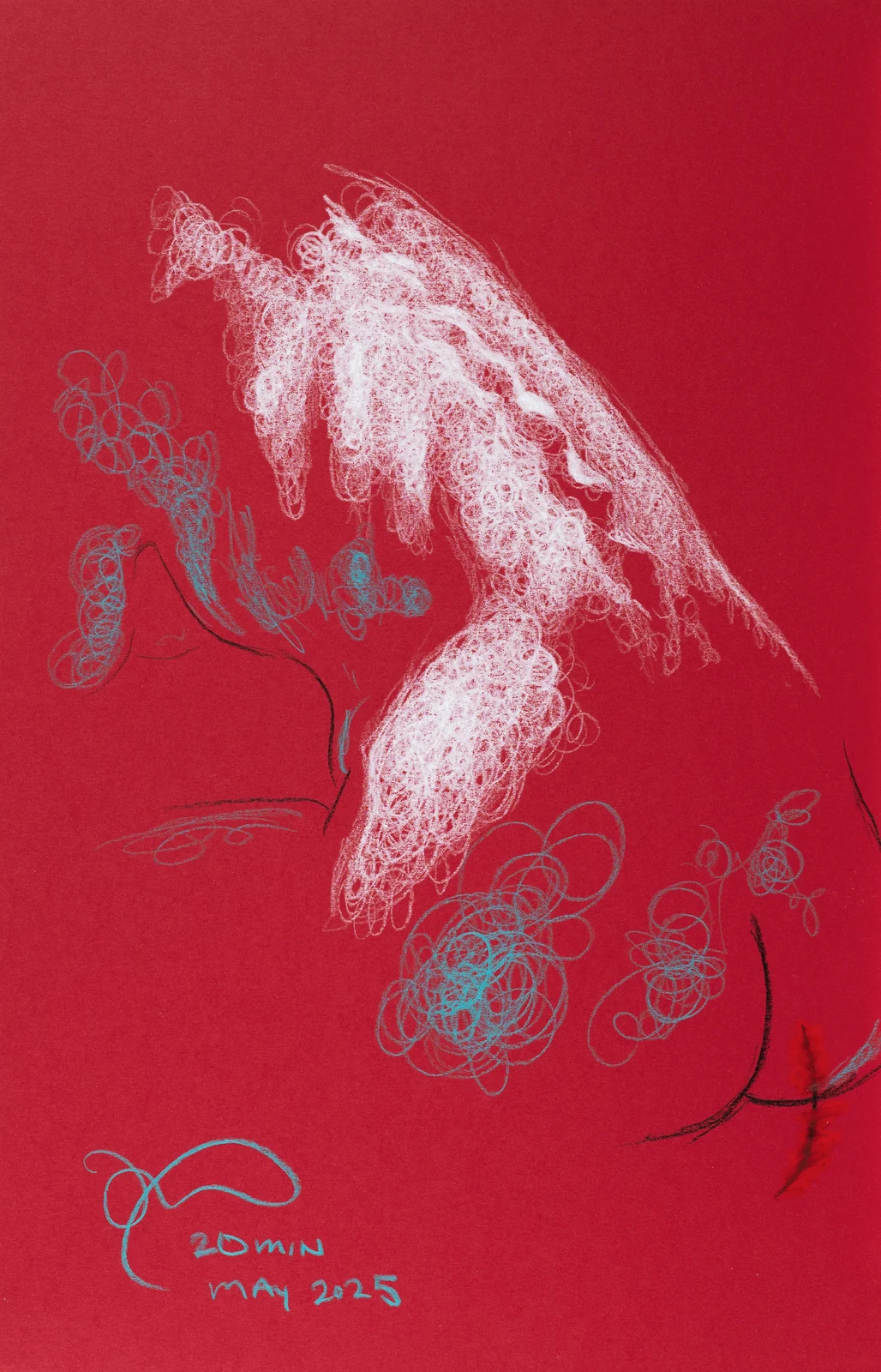 Seated figure, side view by Riley Adamson