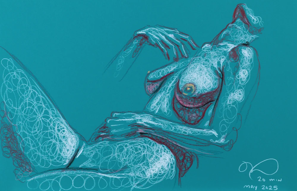 Lying-supine figure, side view by Riley Adamson