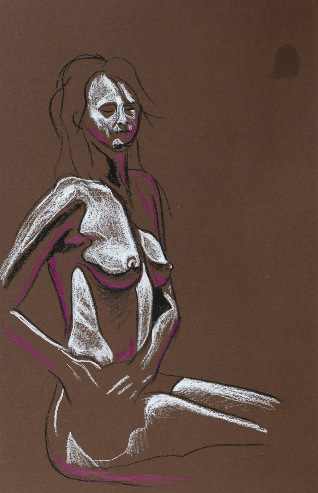 Seated figure, front view by Riley Adamson
