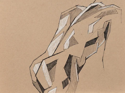Figure drawing, side view