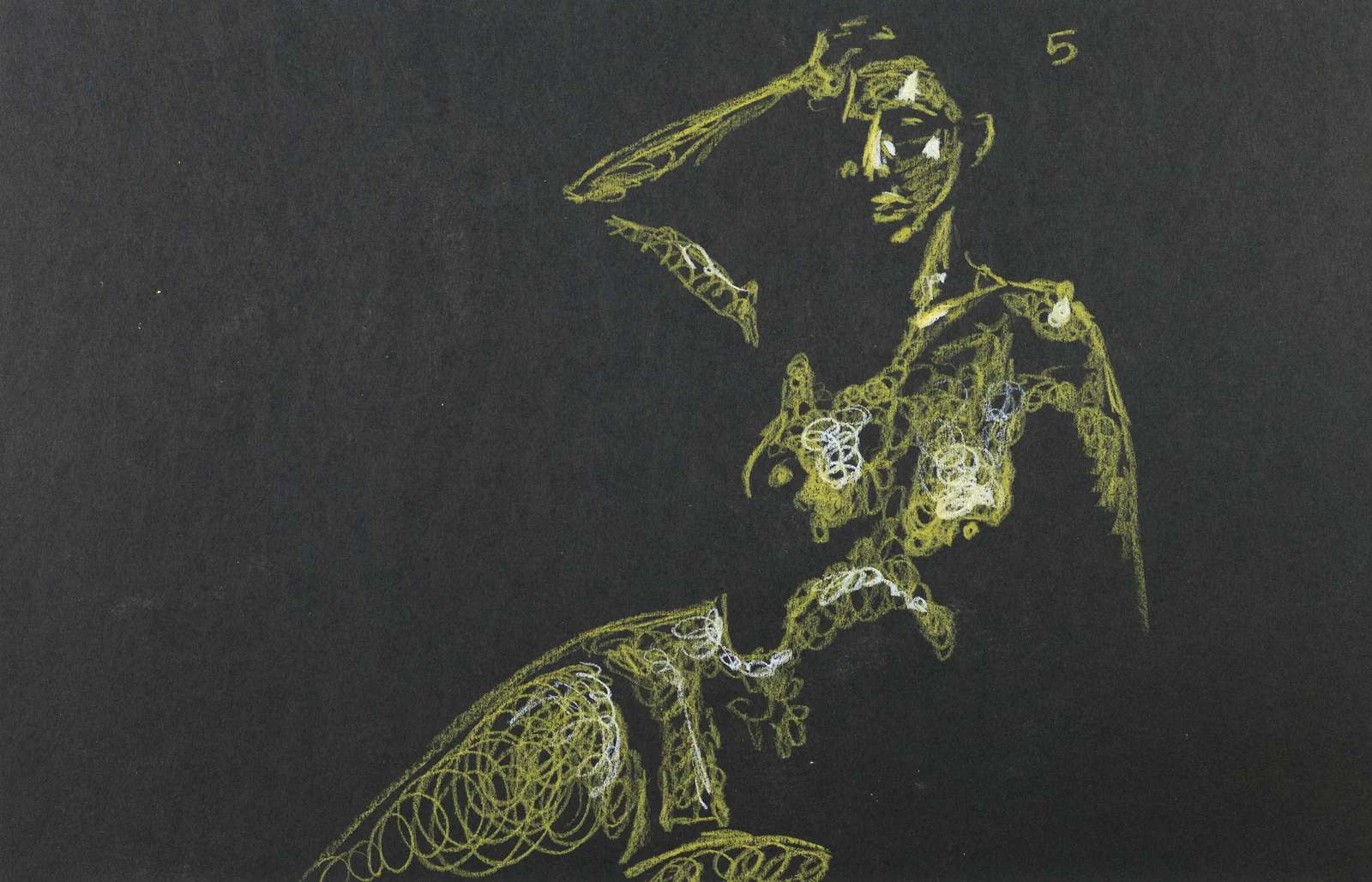 Seated figure, front view by Riley Adamson