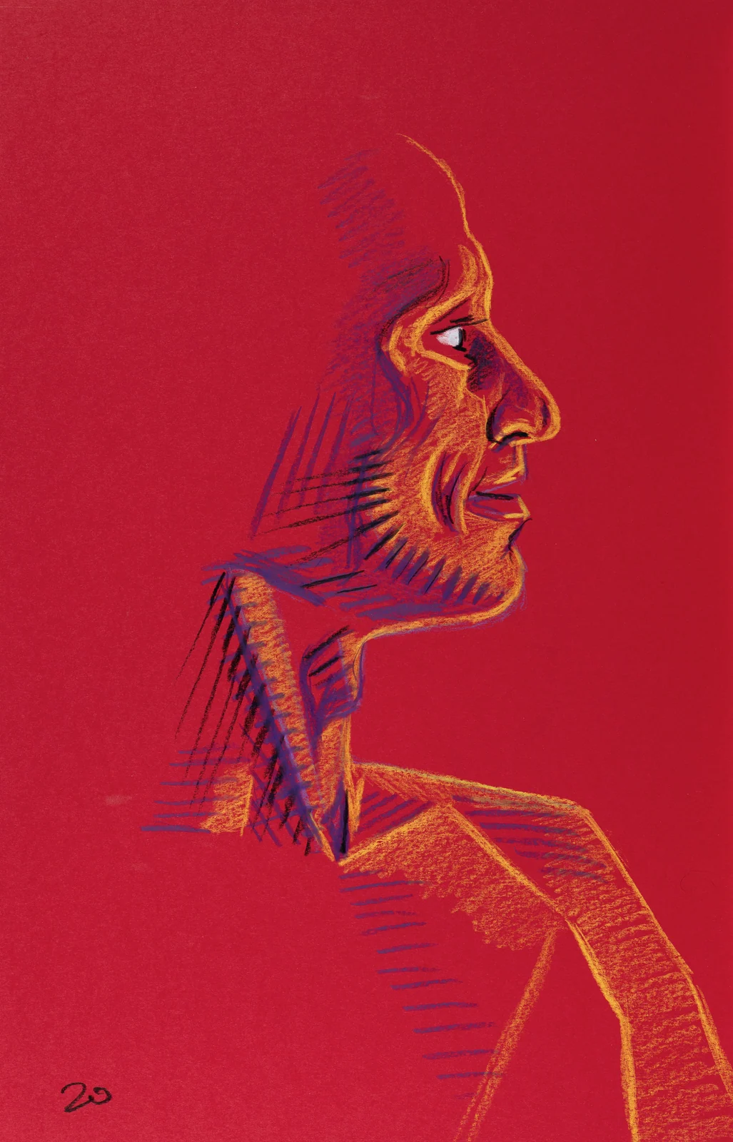Seated figure, side view by Riley Adamson
