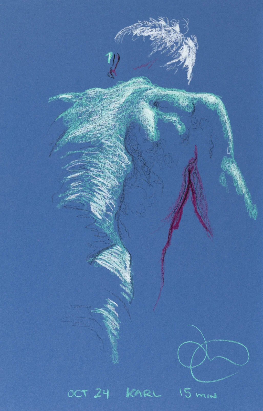 Standing figure, back view by Riley Adamson