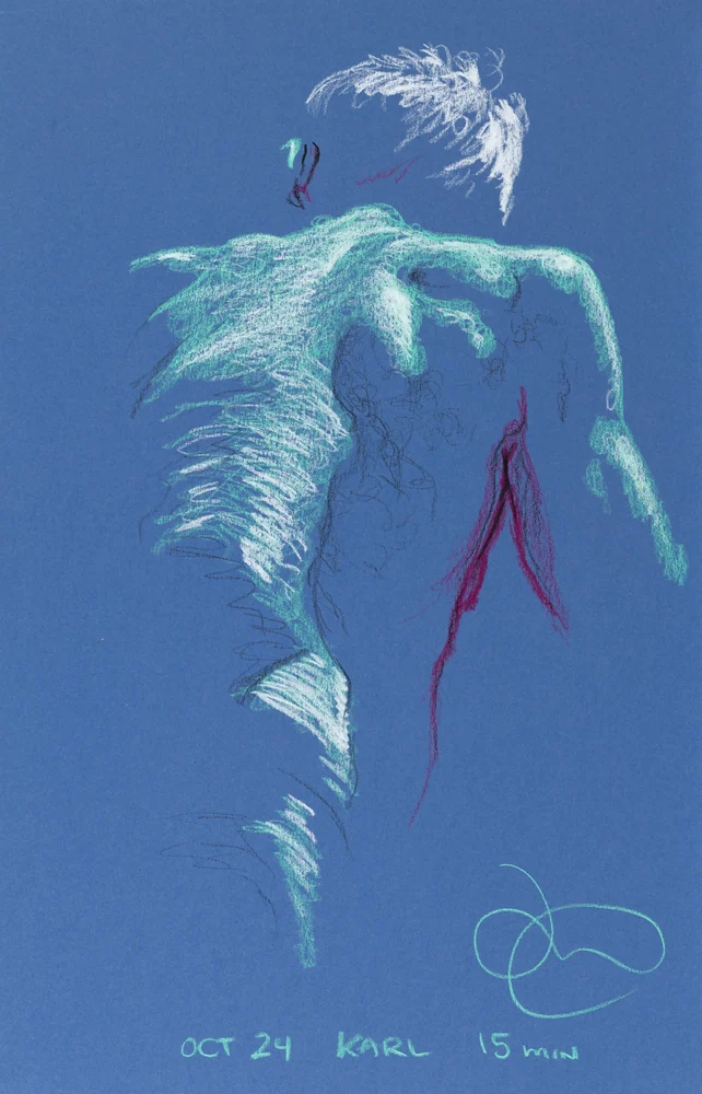 Standing figure, back view by Riley Adamson