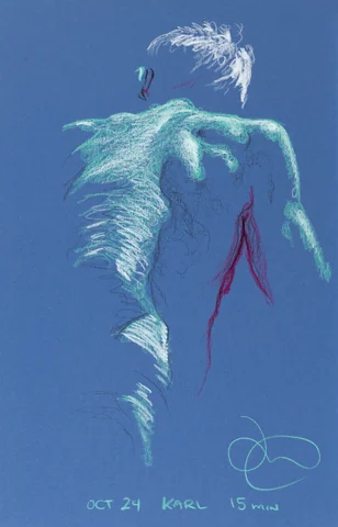 Standing figure, back view by Riley Adamson