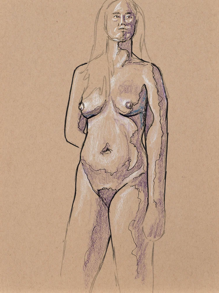 Standing figure, front view by Riley Adamson