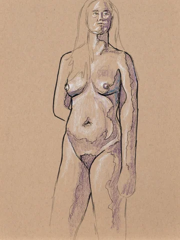 Standing figure, front view by Riley Adamson