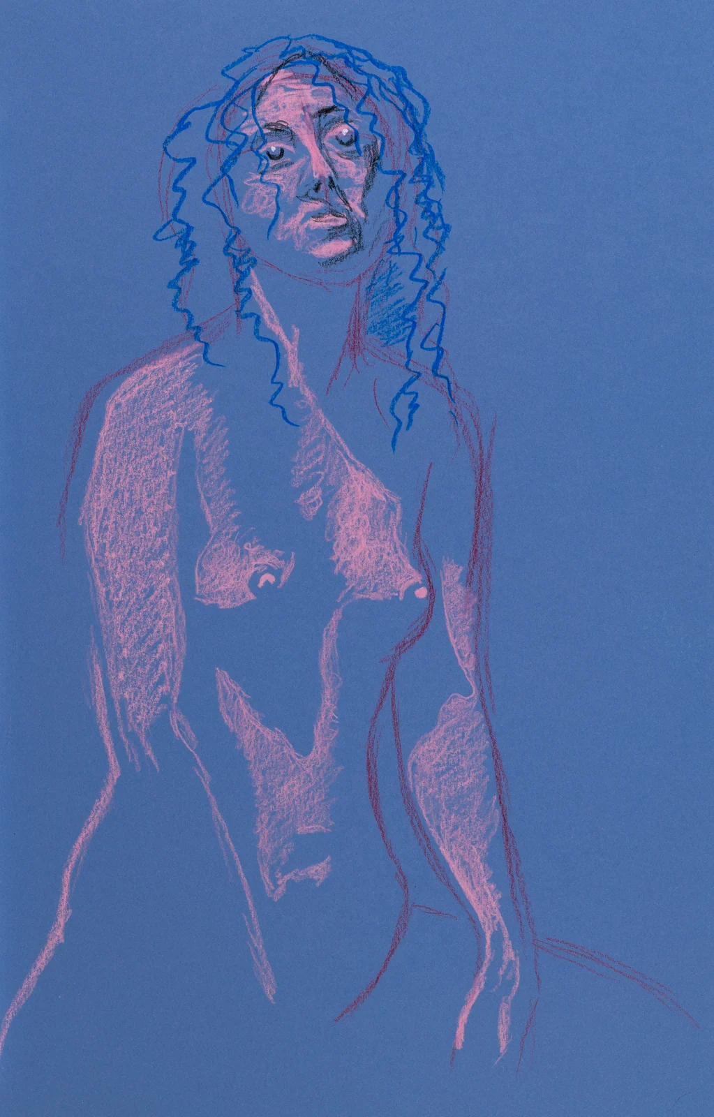 Seated figure, front view by Riley Adamson