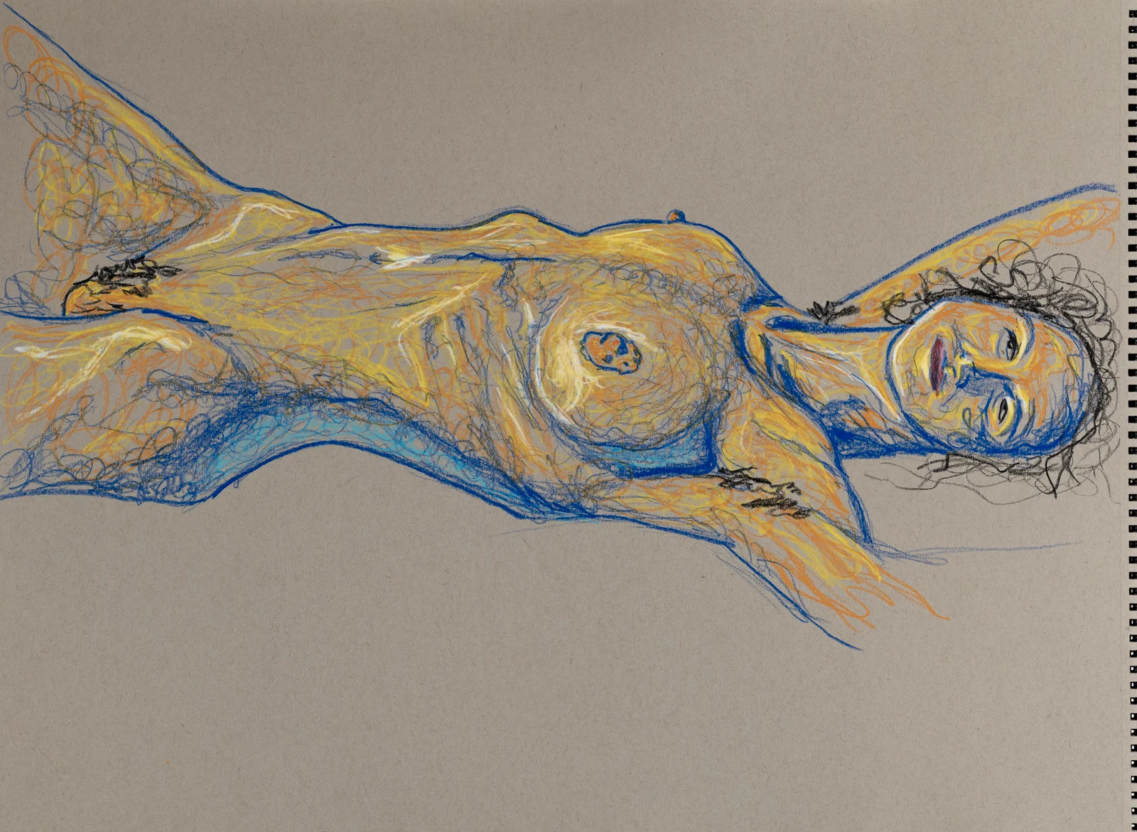 Lying-supine figure, front view by Riley Adamson