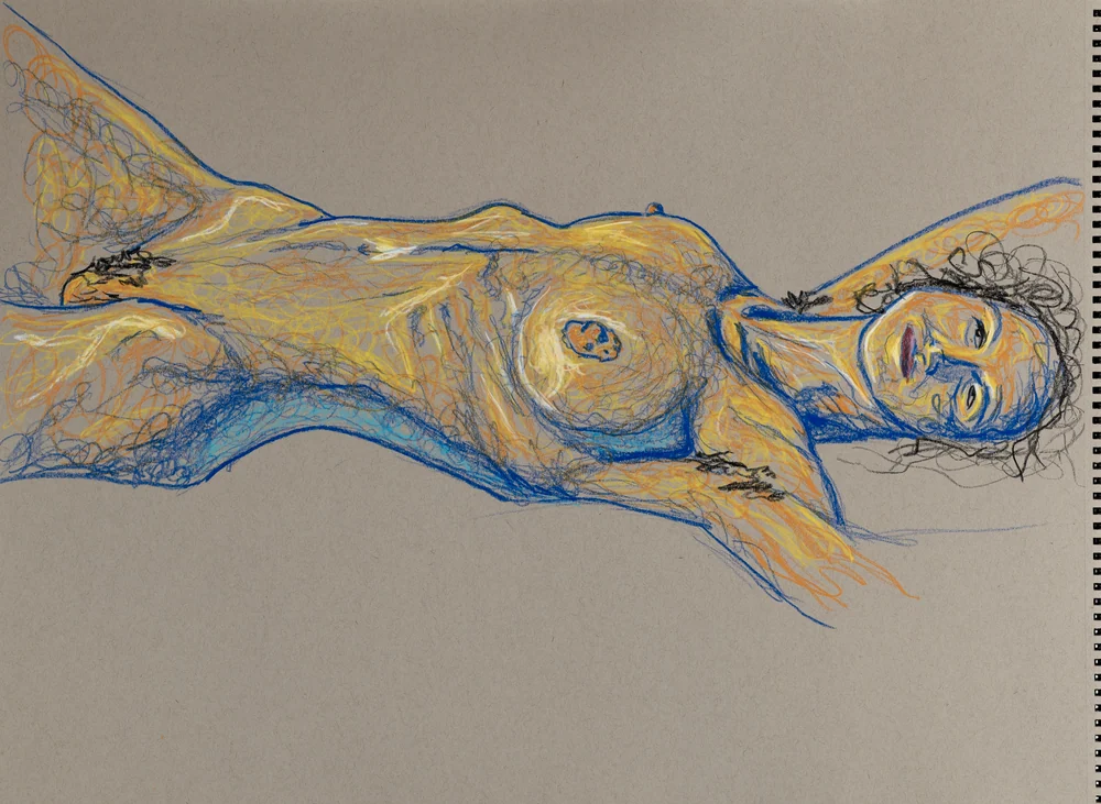 Lying-supine figure, front view by Riley Adamson