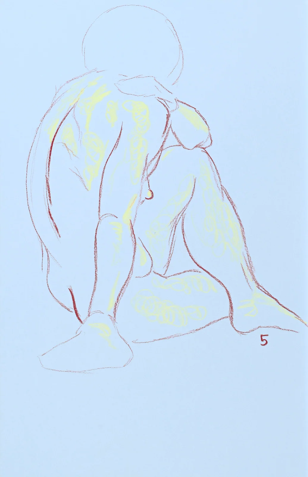 Lying-side figure, back view by Riley Adamson