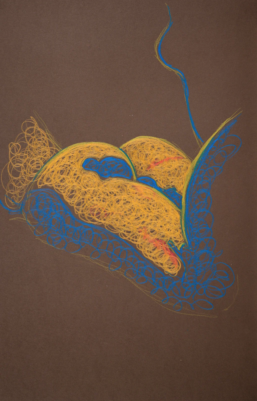 Lying-prone figure, from-below view by Riley Adamson