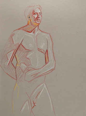 Seated figure, front view