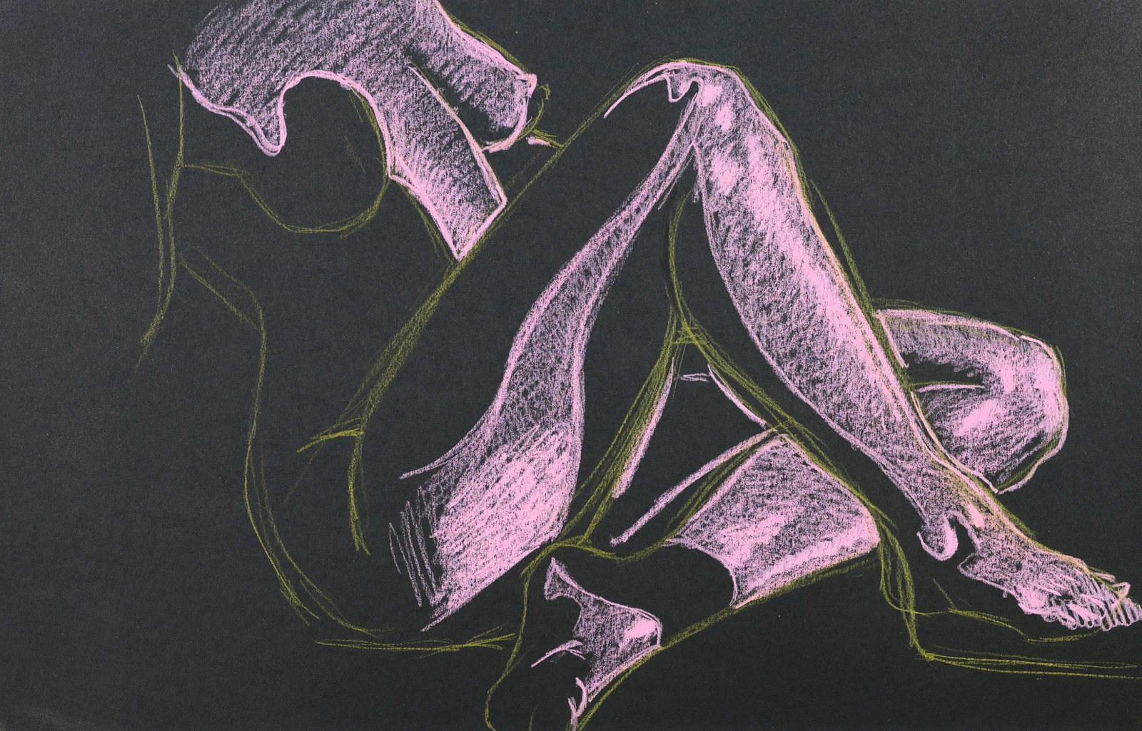 Seated figure, front view by Riley Adamson