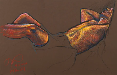 Lying-supine figure, side view by Riley Adamson