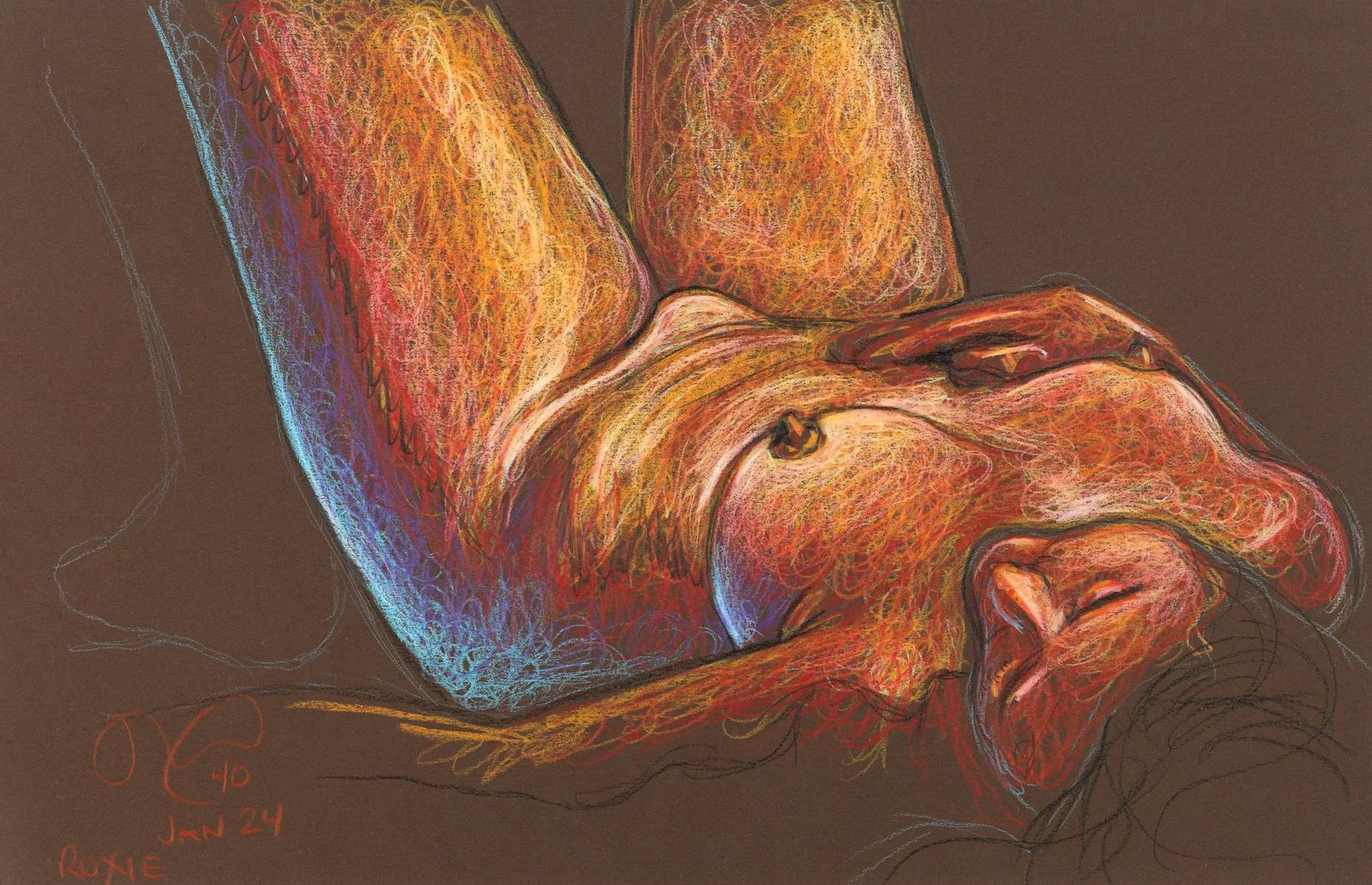 Lying-supine figure, front view by Riley Adamson