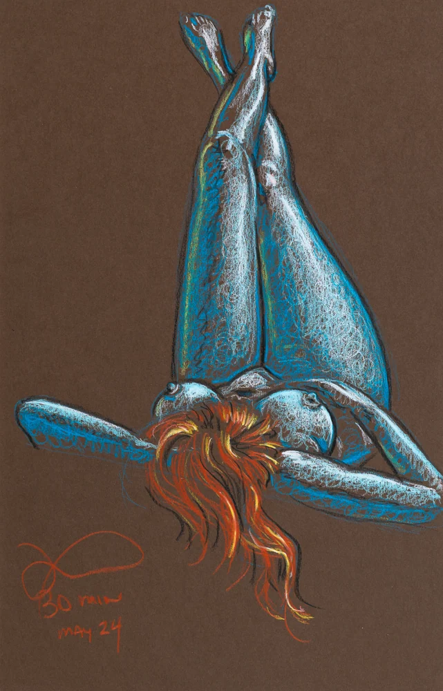 Lying-supine figure, from-above view by Riley Adamson