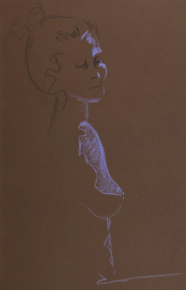 Standing figure, side view by Riley Adamson