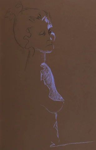 Standing figure, side view by Riley Adamson