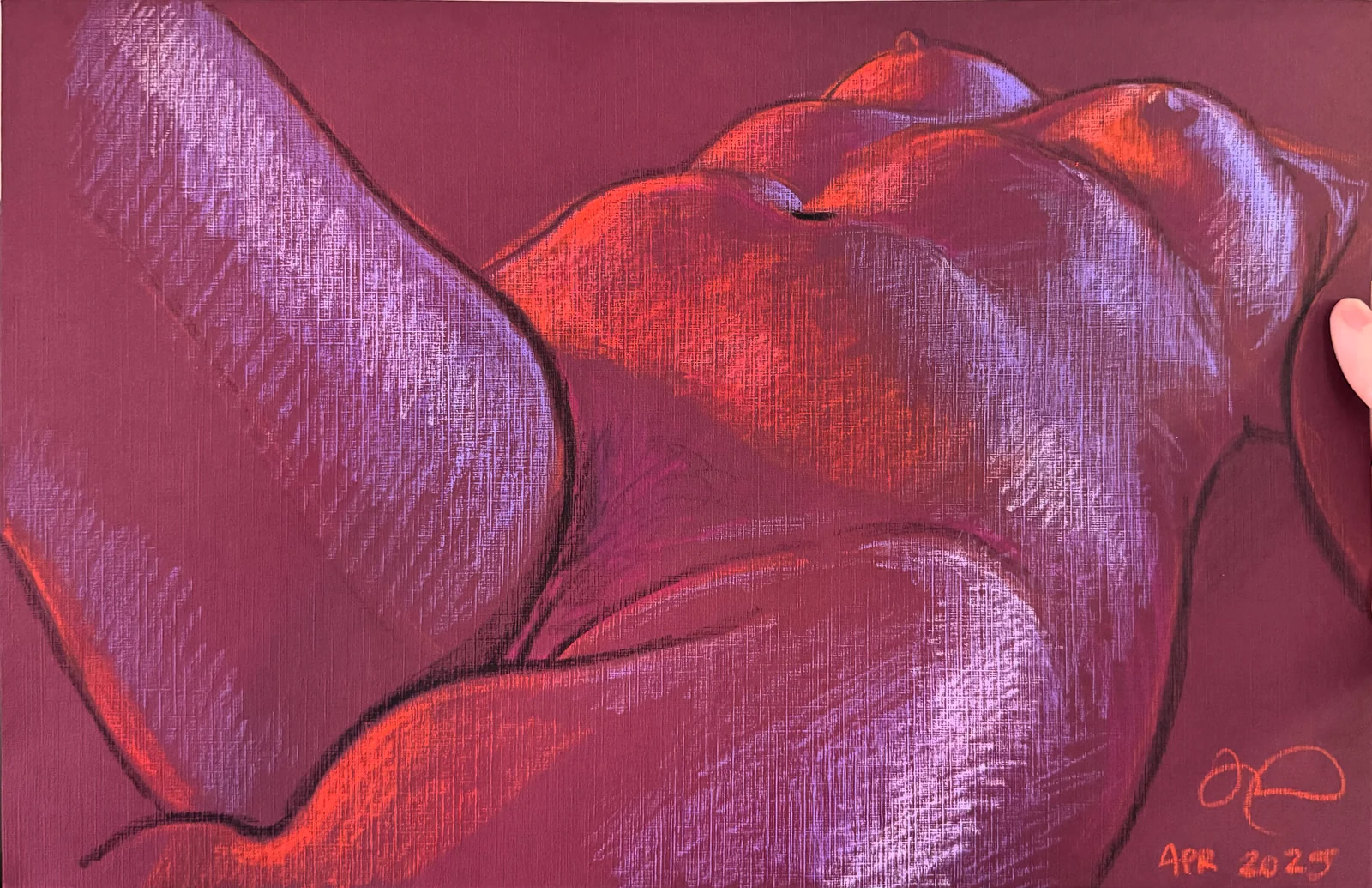 Lying-supine figure by Riley Adamson