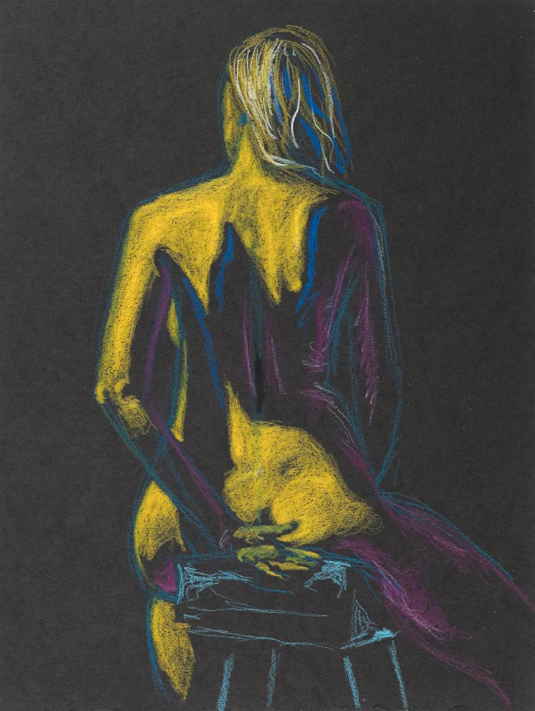 Seated figure, back view by Riley Adamson