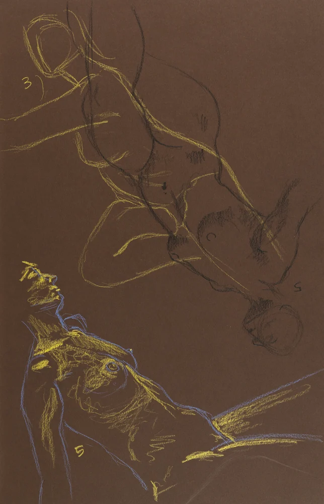 Gesture sheet, 2 poses by Riley Adamson