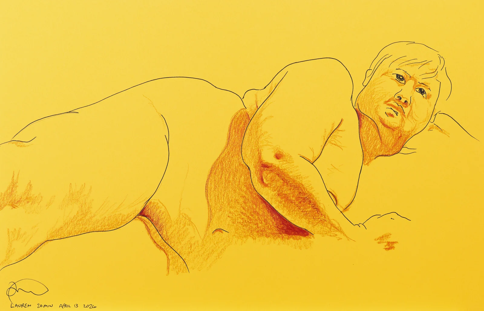 Lying-side figure, front view by Riley Adamson