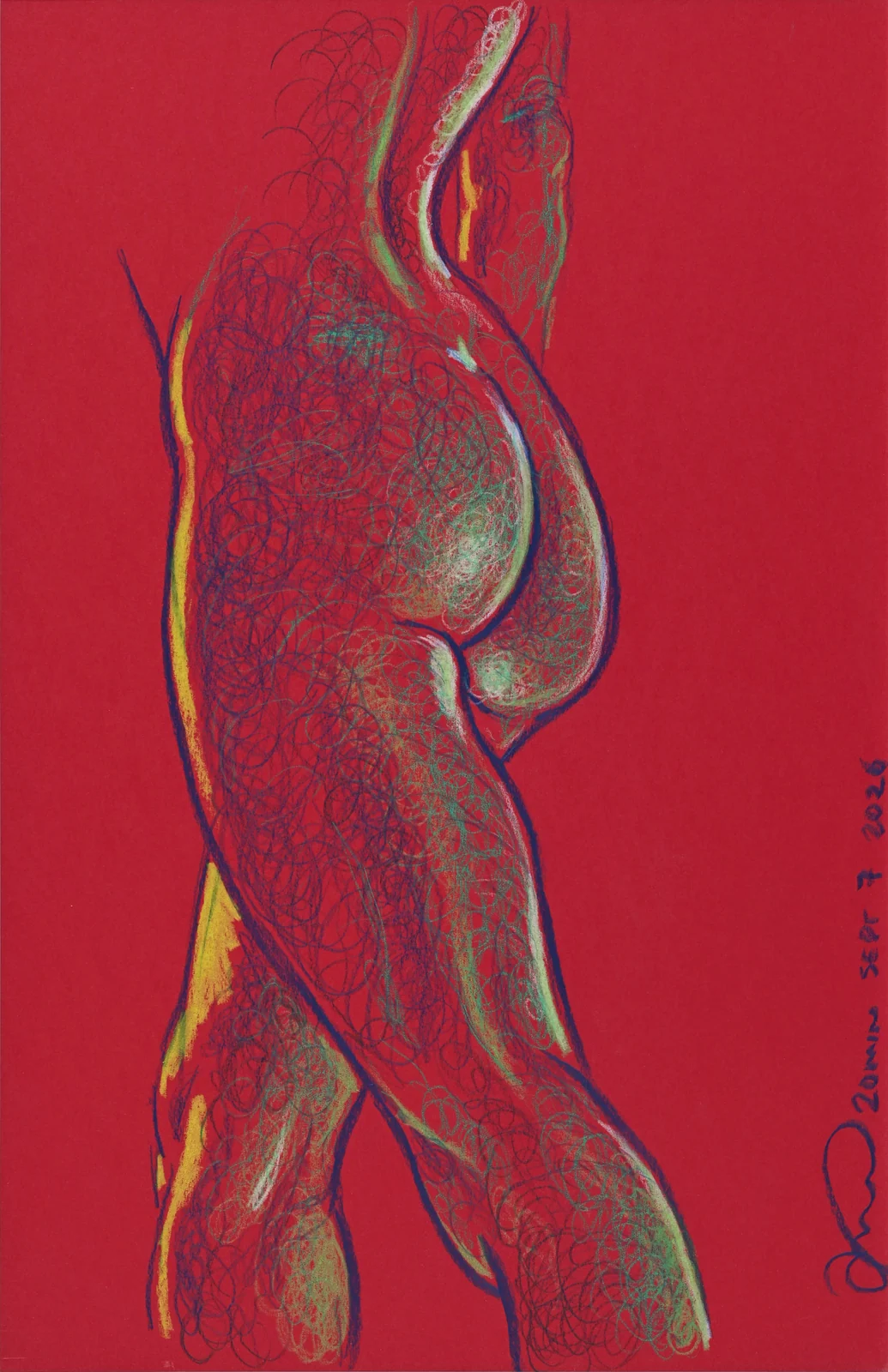 Standing figure, side view by Riley Adamson