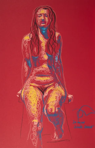 Seated figure, front view by Riley Adamson