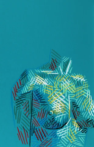 Seated figure, side view