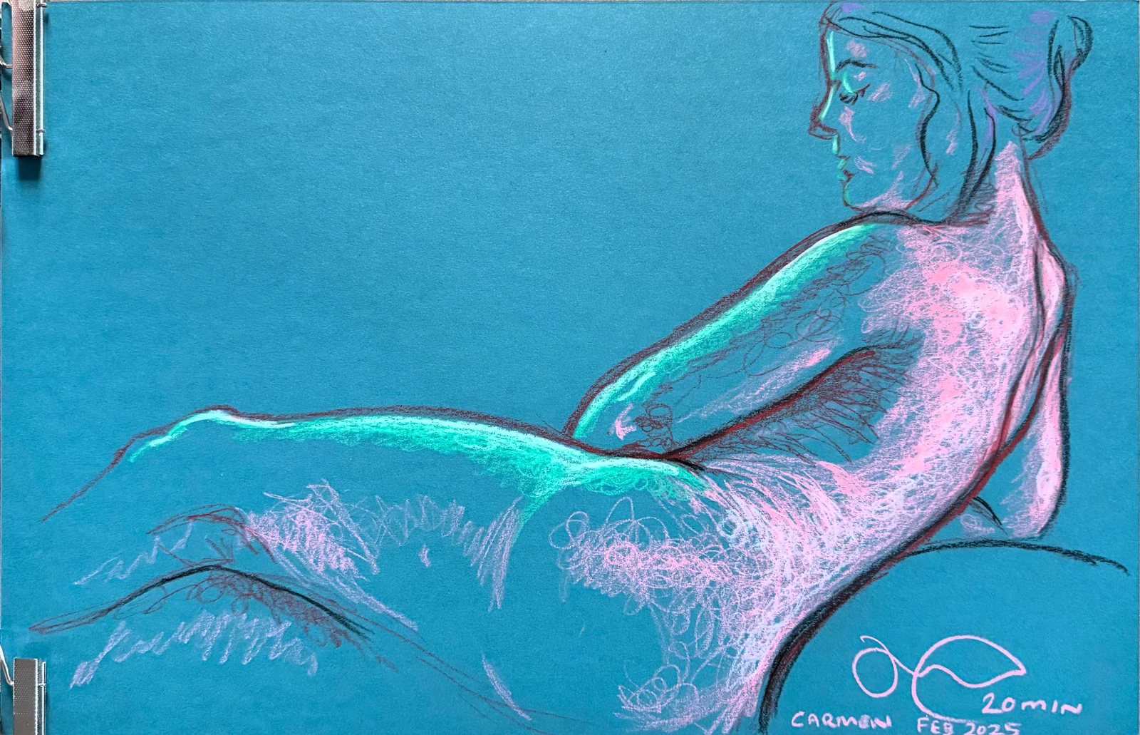 Lying-side figure, back view by Riley Adamson