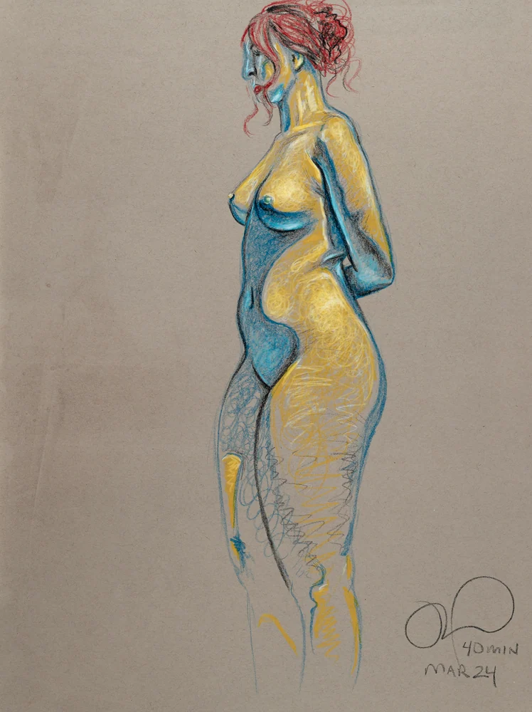 Standing figure, side view by Riley Adamson