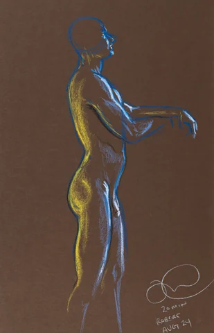 Standing figure, side view by Riley Adamson