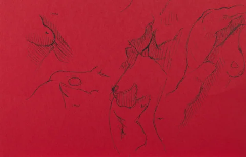 Gesture sheet, 4 poses by Riley Adamson