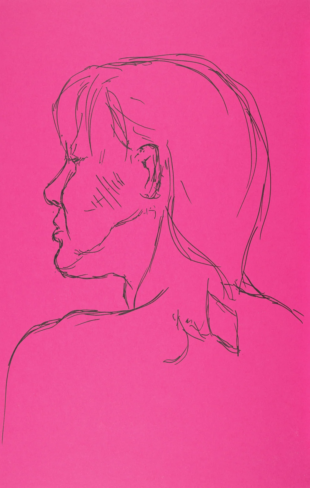 Figure drawing, side view by Riley Adamson