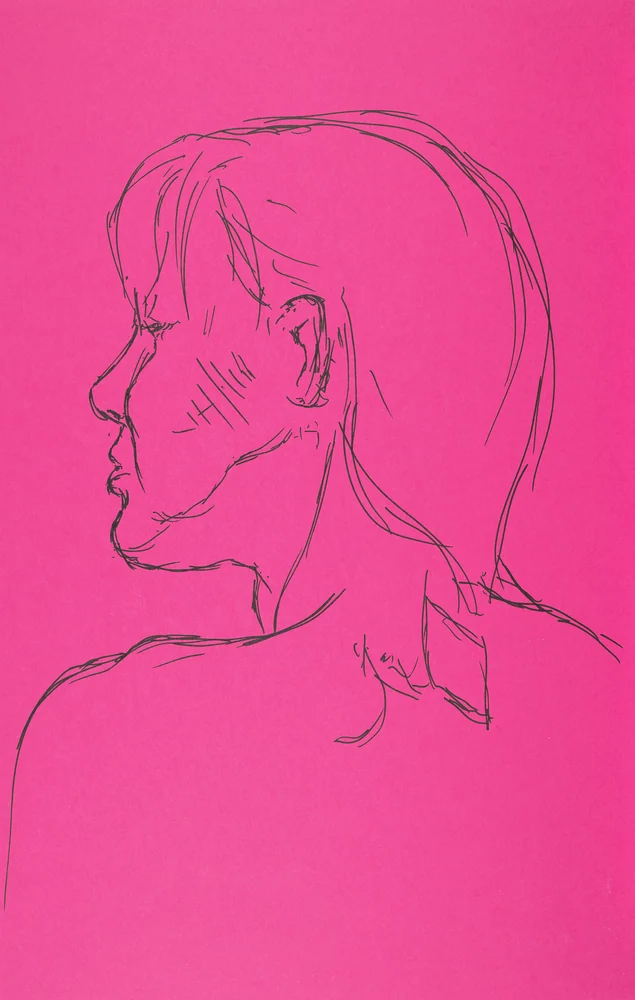 Figure drawing, side view by Riley Adamson