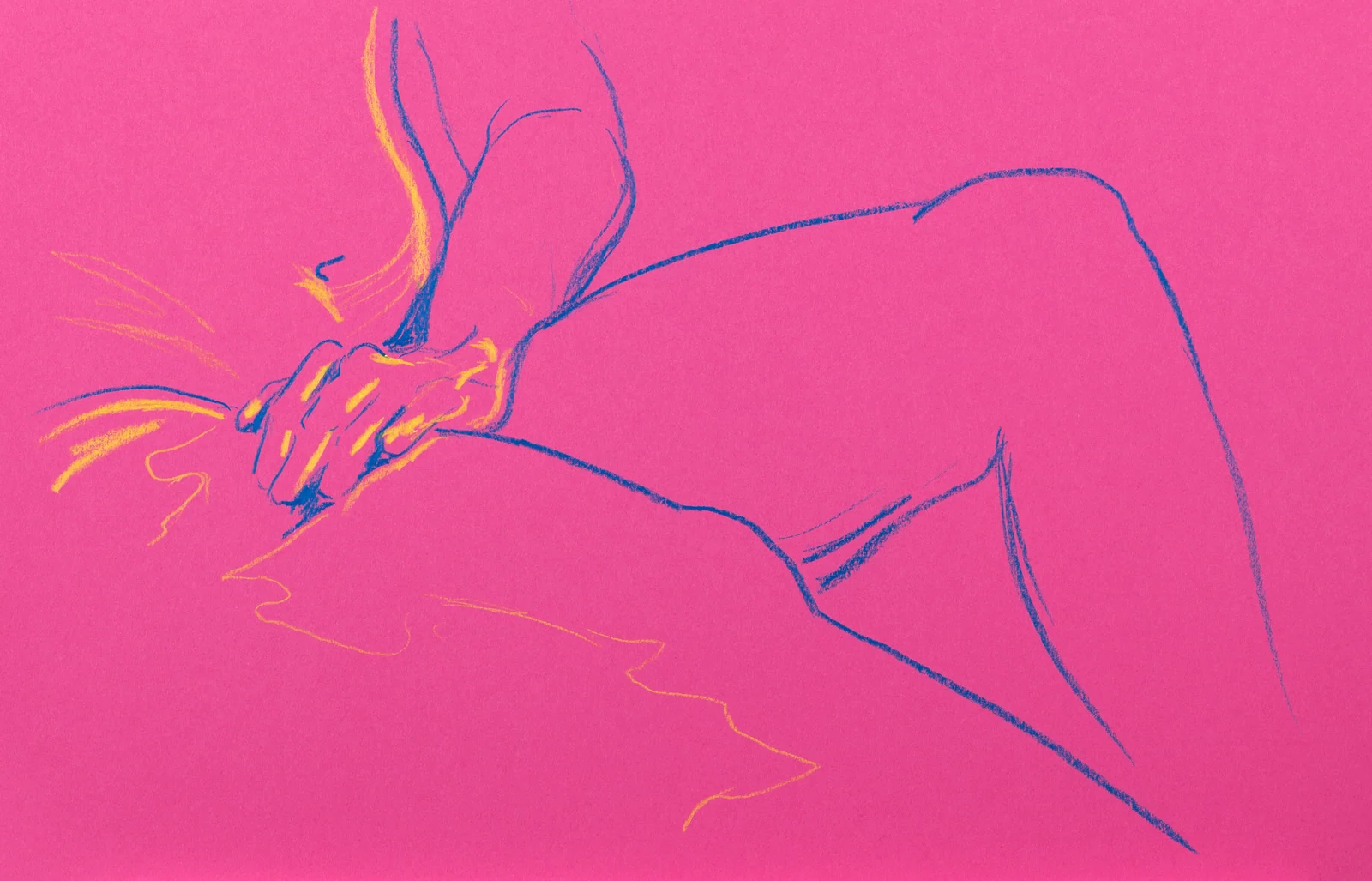 Seated figure, side view by Riley Adamson