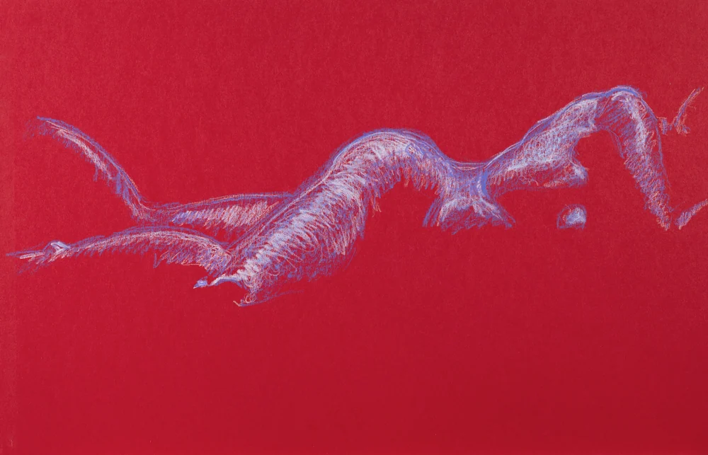 Lying-prone figure, side view by Riley Adamson